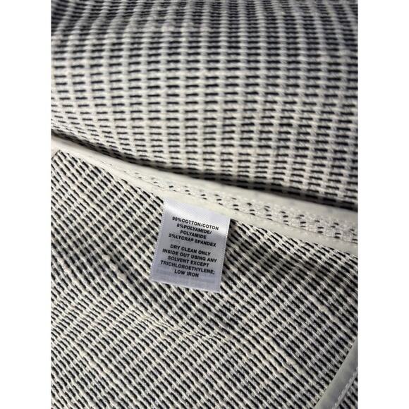 Lafayette 148 B&W textured stitched double zipper coat, Size 12 - Picture 5 of 6